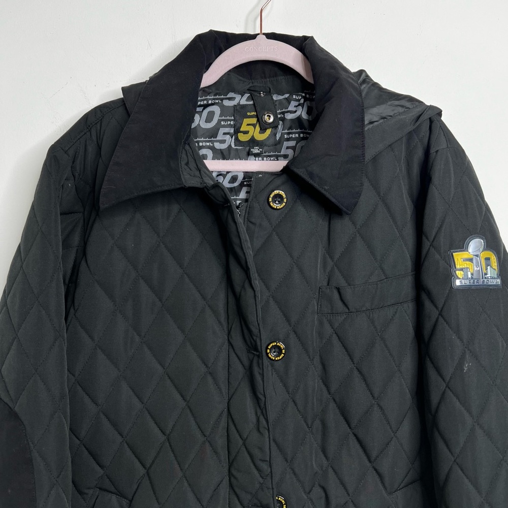 NFL Super Bowl 50 Golden Anniversary Quilted Winter Coat - Picture 2 of 14